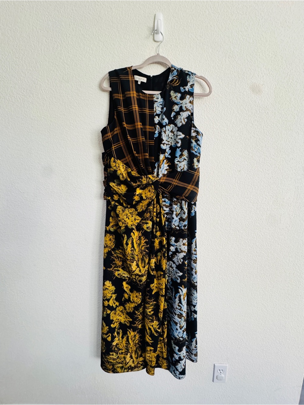 Lafayette 148 New York Mixed-Media Twist-Front Dress size 14 Luxury - Picture 2 of 14
